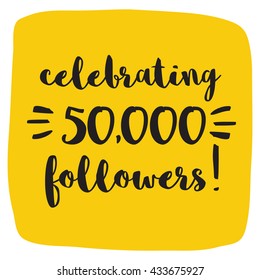 Celebrating 50000 Followers (Vector Design Template For Social Media)