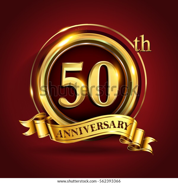 Celebration Du 50e Anniversaire D Or Celebration Image Vectorielle De Stock Libre De Droits