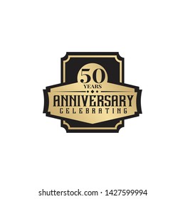 Celebrating 50th Years Anniversary Logo Design Template