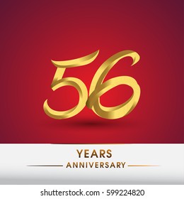 Celebrating 50 Years Anniversary Logotype Golden Stock Vector (Royalty ...