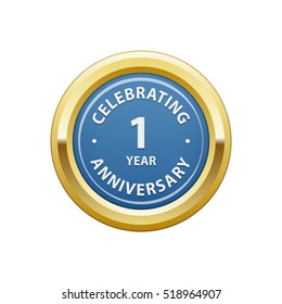 Celebrating anniversary 1 year badge  