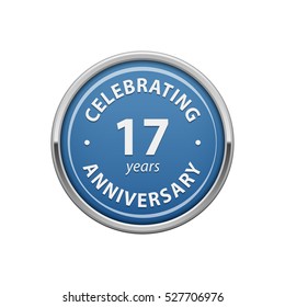 Celebrating Anniversary 17 Years Badge  