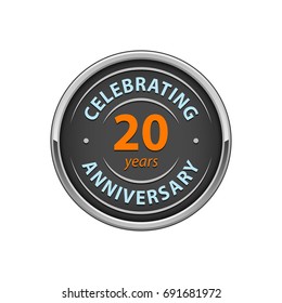 Celebrating Anniversary 20 Years Badge 