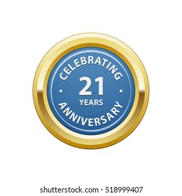 Celebrating anniversary 21 years badge 