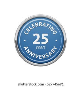 Celebrating Anniversary 25 Years Badge 