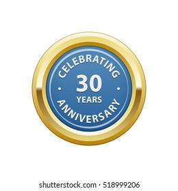 Celebrating Anniversary 30 Years Badge 