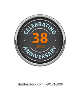 Celebrating anniversary 38 years badge