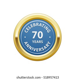 Celebrating anniversary 70 years badge 