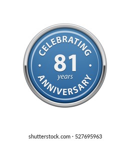 Celebrating anniversary 81 years badge  