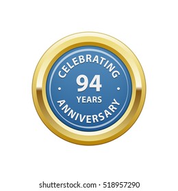 Celebrating anniversary 94 years badge  