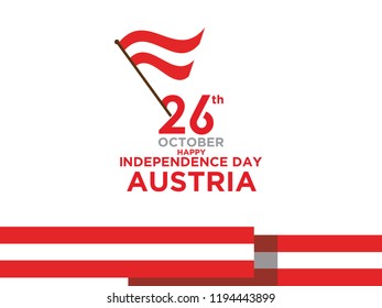 Celebrating Austria Independence Day. Vector. 5k