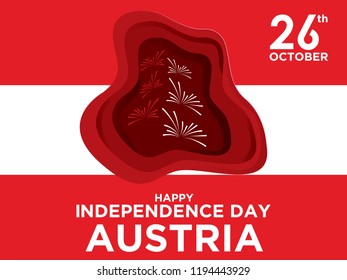 Celebrating Austria Independence Day. Vector. 5k