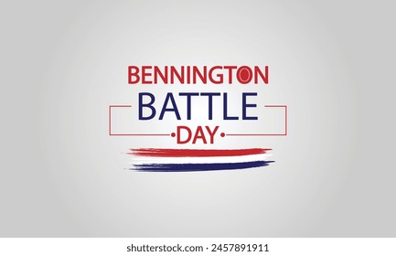 Celebrating Bennington Battle Day with USA Flag Illustration