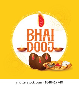 Celebrating Bhai Dooj during Happy Diwali festival India Bhai Dooj, Bhaubeej, Bhai Tika,