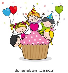 Celebrating birthday party