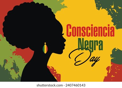 Celebrating Black Awareness Day and Día da Consciencia Negra, Vector Illustration Design