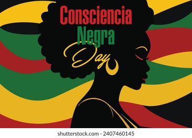 Celebrating Black Awareness Day and Día da Consciencia Negra, Vector Illustration Design