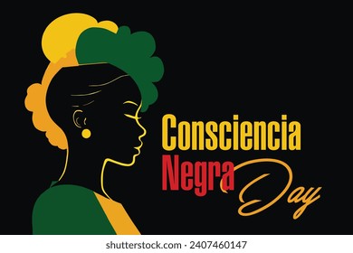 Celebrating Black Awareness Day and Día da Consciencia Negra, Vector Illustration Design