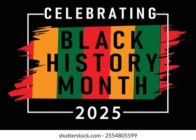 celebrating black history month 2024 on black black background with beautiful pattern.