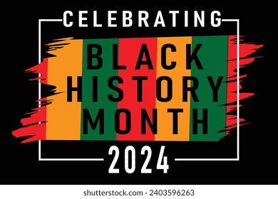 celebrating black history month 2025 on black black background with beautiful pattern.