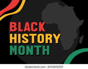 Celebrating Black History Month with black background