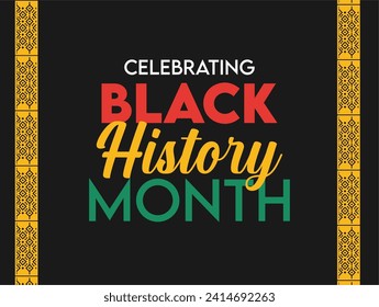 Celebración del Mes de la Historia Negra con fondo negro