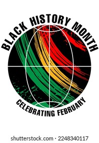 Celebrating Black History Month. Vector illustration design graphics Black History Month