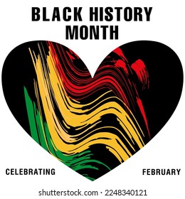 Celebrating Black History Month. Vector illustration design graphics Black History Month