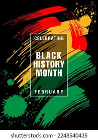 Celebrating Black History Month. Vector illustration design graphics Black History Month