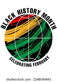 Celebrating Black History Month. Vector illustration design graphics Black History Month