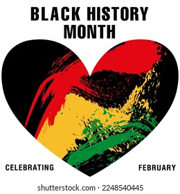 Celebrating Black History Month. Vector illustration design graphics Black History Month