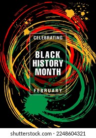 Celebrating Black History Month. Vector illustration design graphics Black History Month