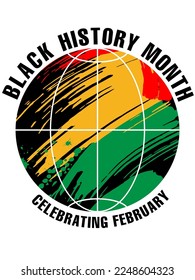 Celebrating Black History Month. Vector illustration design graphics Black History Month