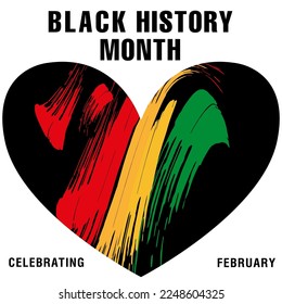 Celebrating Black History Month. Vector illustration design graphics Black History Month