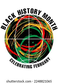 Celebrating Black History Month. Vector illustration design graphics Black History Month