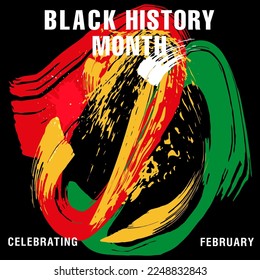 Celebrating Black History Month. Vector illustration design graphics Black History Month
