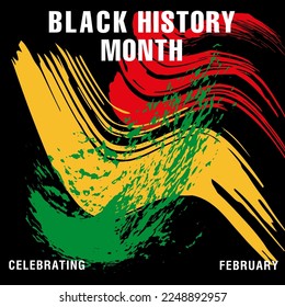 Celebrating Black History Month. Vector illustration design graphics Black History Month
