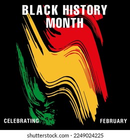 Celebrating Black History Month. Vector illustration design graphics Black History Month
