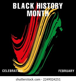 Celebrating Black History Month. Vector illustration design graphics Black History Month
