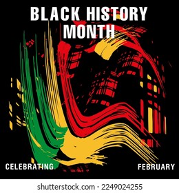 Celebrating Black History Month. Vector illustration design graphics Black History Month
