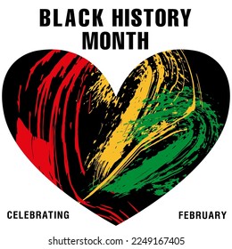 Celebrating Black History Month. Vector illustration design graphics Black History Month
