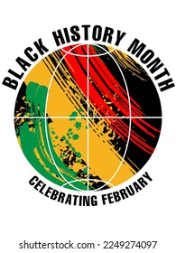 Celebrating Black History Month. Vector illustration design graphics Black History Month
