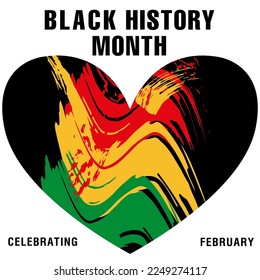 Celebrating Black History Month. Vector illustration design graphics Black History Month
