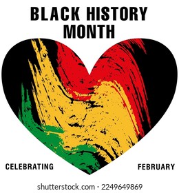 Celebrating Black History Month. Vector illustration design graphics Black History Month
