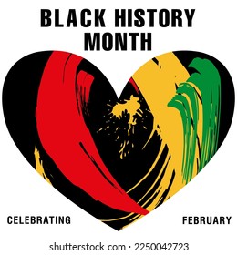 Celebrating Black History Month. Vector illustration design graphics Black History Month
