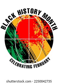 Celebrating Black History Month. Vector illustration design graphics Black History Month
