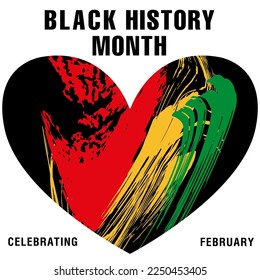 Celebrating Black History Month. Vector illustration design graphics Black History Month
