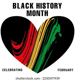 Celebrating Black History Month. Vector illustration design graphics Black History Month
