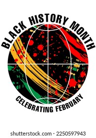 Celebrating Black History Month. Vector illustration design graphics Black History Month
