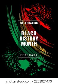 Celebrating Black History Month. Vector illustration design graphics Black History Month
